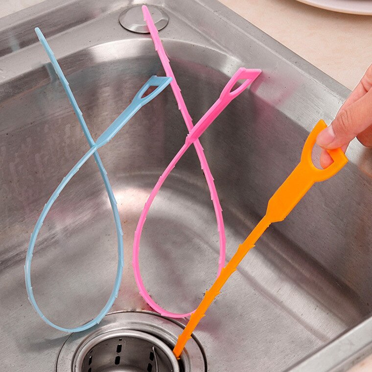 50cm Flexible Sink Claw Pick Up Kitchen Cleaning Tools Pipeline Dredge Sink Hair Brush Cleaner Bend Sink Tool Kitchen Items