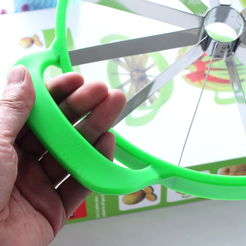 1PC Watermelon Slicer Cutter Stainless Steel Large Size Sliced Watermelon Cantaloupe Slicer Fruit Divider Kitchen Gadgets Items
