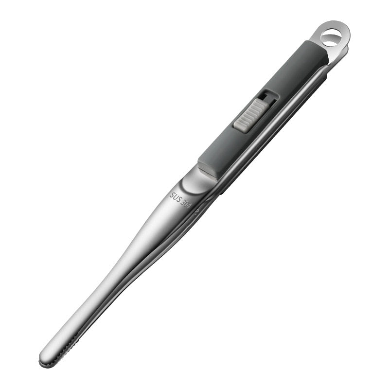 304stainless Steel Grill Tongs Meat Cooking Utensils for BBQ Baking Kitchen Accessories Camping Supplies Item Barbecue Clip 26cm