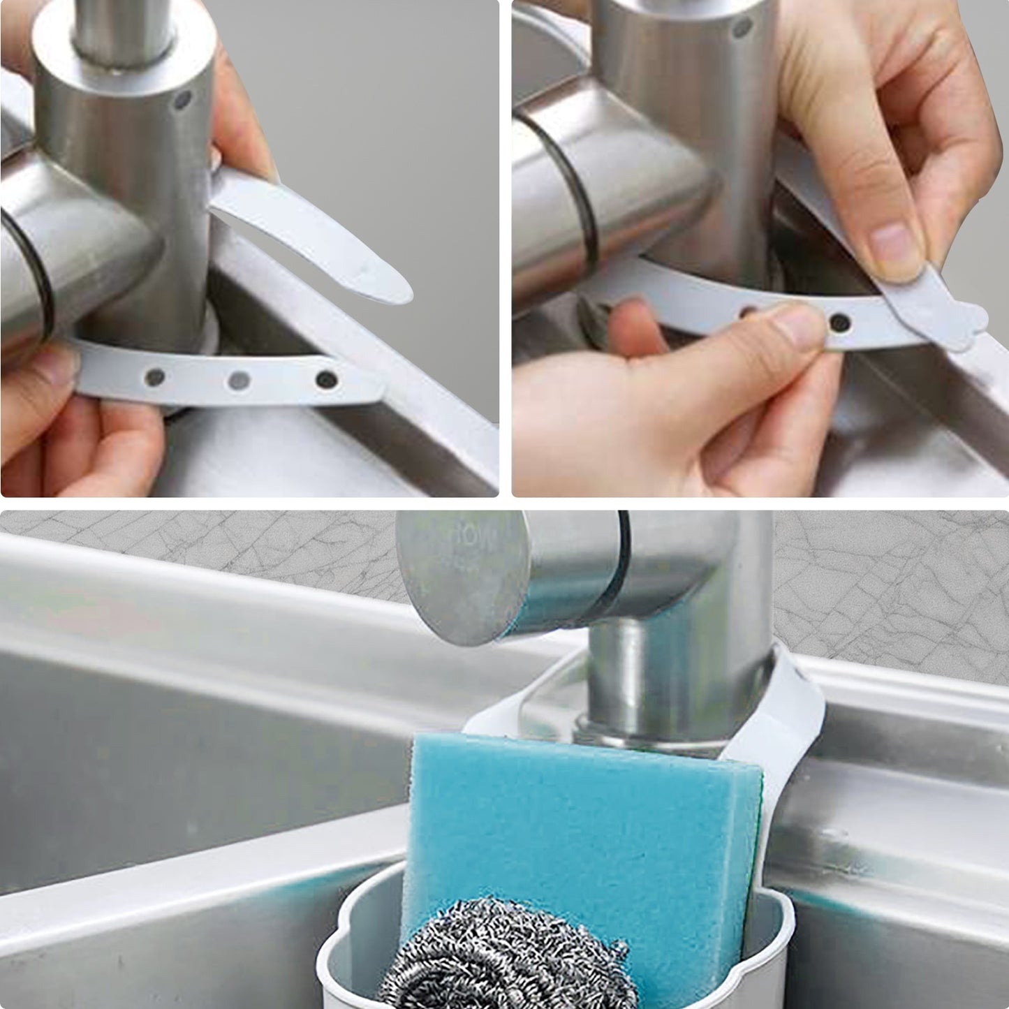 Portable Home Kitchen Hanging Drain Shelf Bag Basket Bath Storage Tools Sink Holder sink organizer kitchen and bathroom items