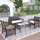 4Pcs Outdoor Patio Furniture Ratan