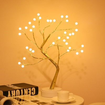 LED Night Light Mini Christmas Tree Copper Wire