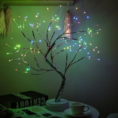 LED Night Light Mini Christmas Tree Copper Wire