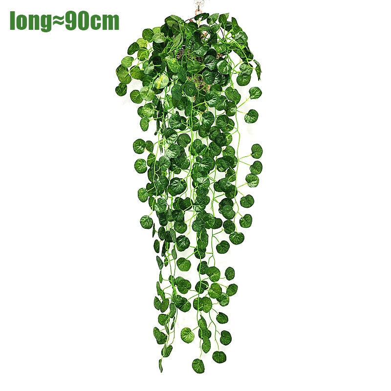 Artificial Plant Persian Fern Leaves Vines Room Home Garden Decoration Accessories Wedding Party Wall Hanging Balcony Decoration