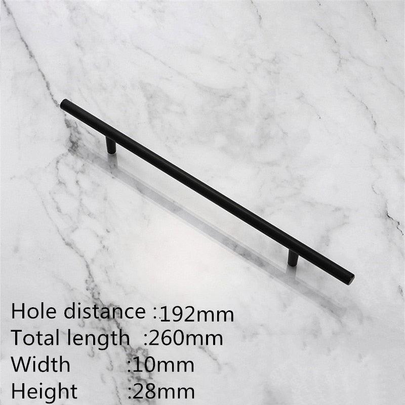 KK&FING European Simple Black Kitchen Furniture Handles Matte Gold Aluminum Alloy Cabinet Drawer Pulls Furniture Handle Hardware