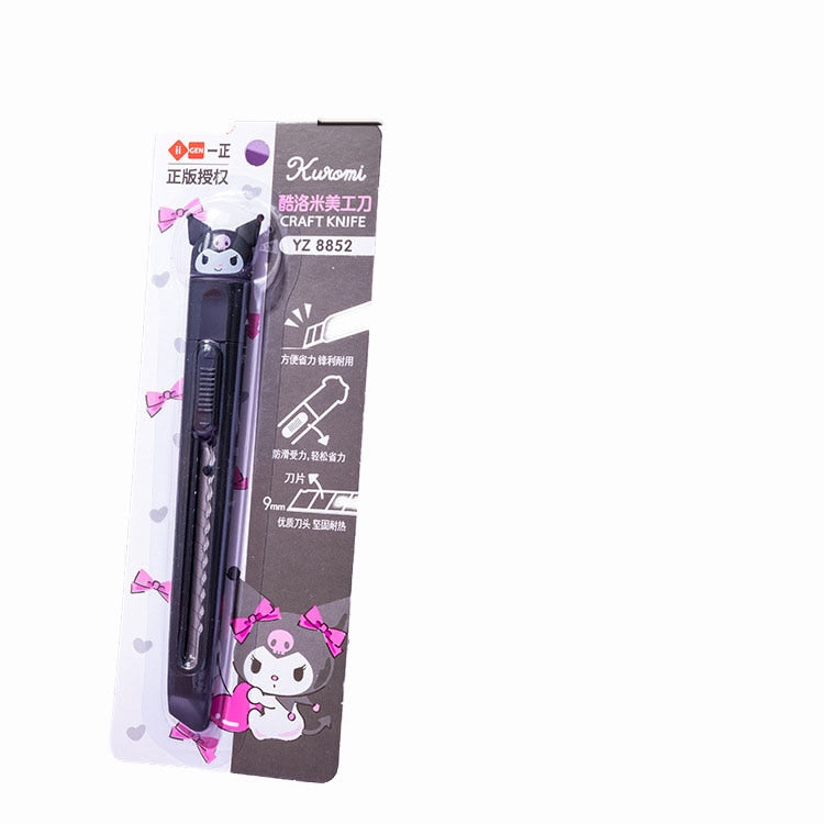 Sanrio Hello Kitty Knife Melody Creative Cartoon Cute Art Knife Portable Student Art Cutting Hello Kitty Cat Express Unpacking