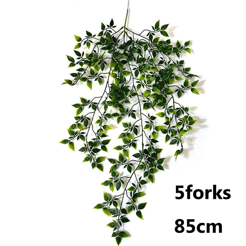 Artificial Plant Persian Fern Leaves Vines Room Home Garden Decoration Accessories Wedding Party Wall Hanging Balcony Decoration