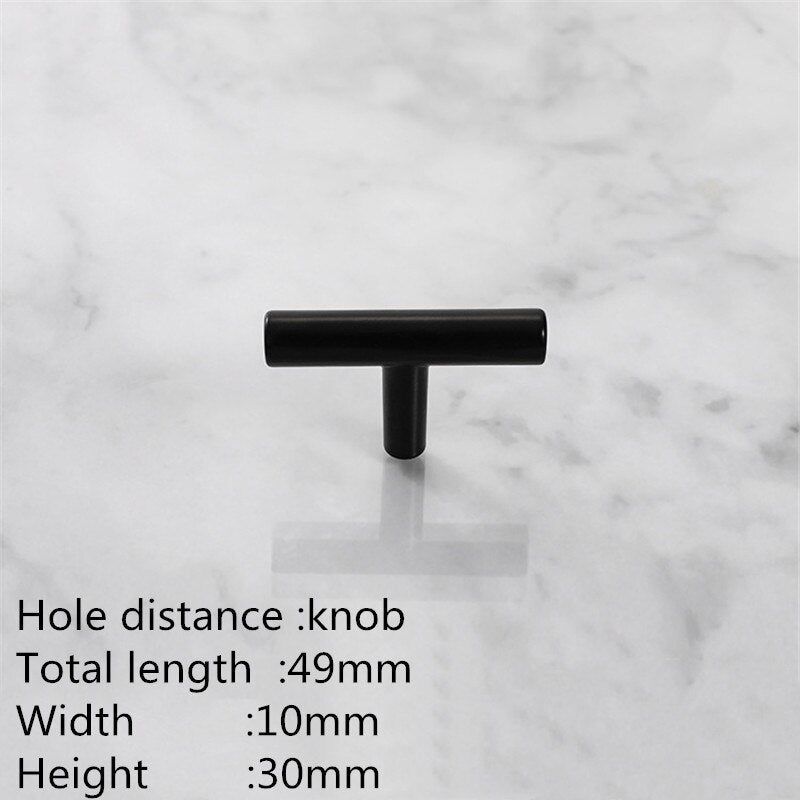 KK&FING European Simple Black Kitchen Furniture Handles Matte Gold Aluminum Alloy Cabinet Drawer Pulls Furniture Handle Hardware