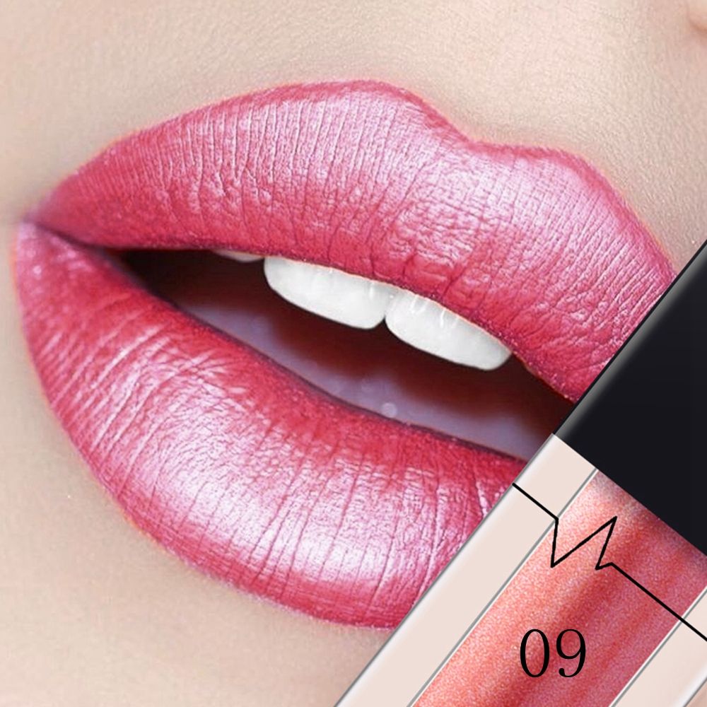 24 Colors Metallic Matte Lipgloss Not Fade Not Stick Cup Mouth Lipstick Mositurizing Waterproof Longlasting Sexy Lip Makeup