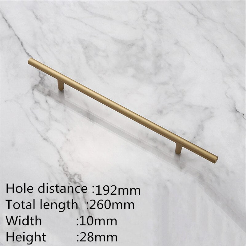 KK&FING European Simple Black Kitchen Furniture Handles Matte Gold Aluminum Alloy Cabinet Drawer Pulls Furniture Handle Hardware