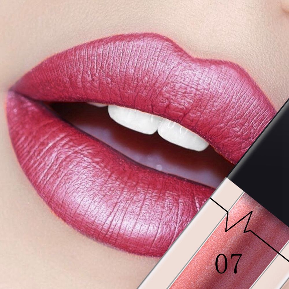 24 Colors Metallic Matte Lipgloss Not Fade Not Stick Cup Mouth Lipstick Mositurizing Waterproof Longlasting Sexy Lip Makeup