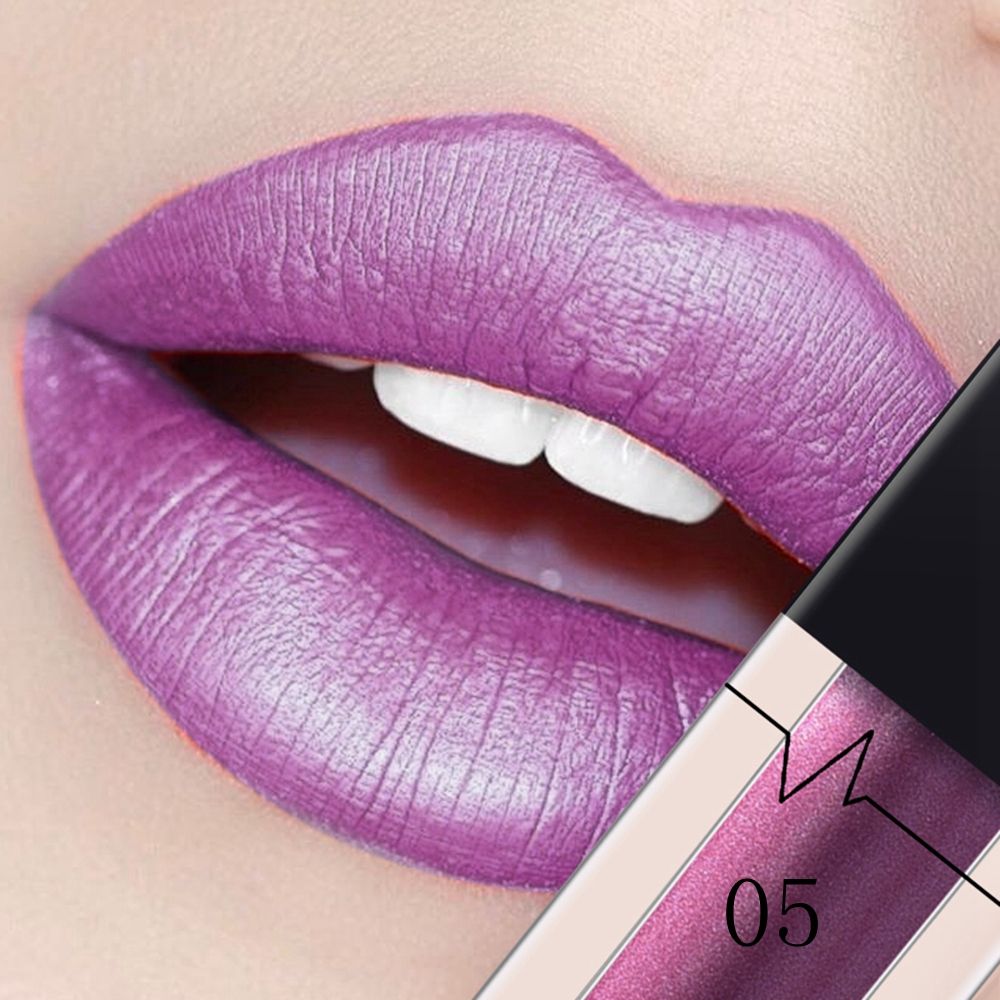 24 Colors Metallic Matte Lipgloss Not Fade Not Stick Cup Mouth Lipstick Mositurizing Waterproof Longlasting Sexy Lip Makeup