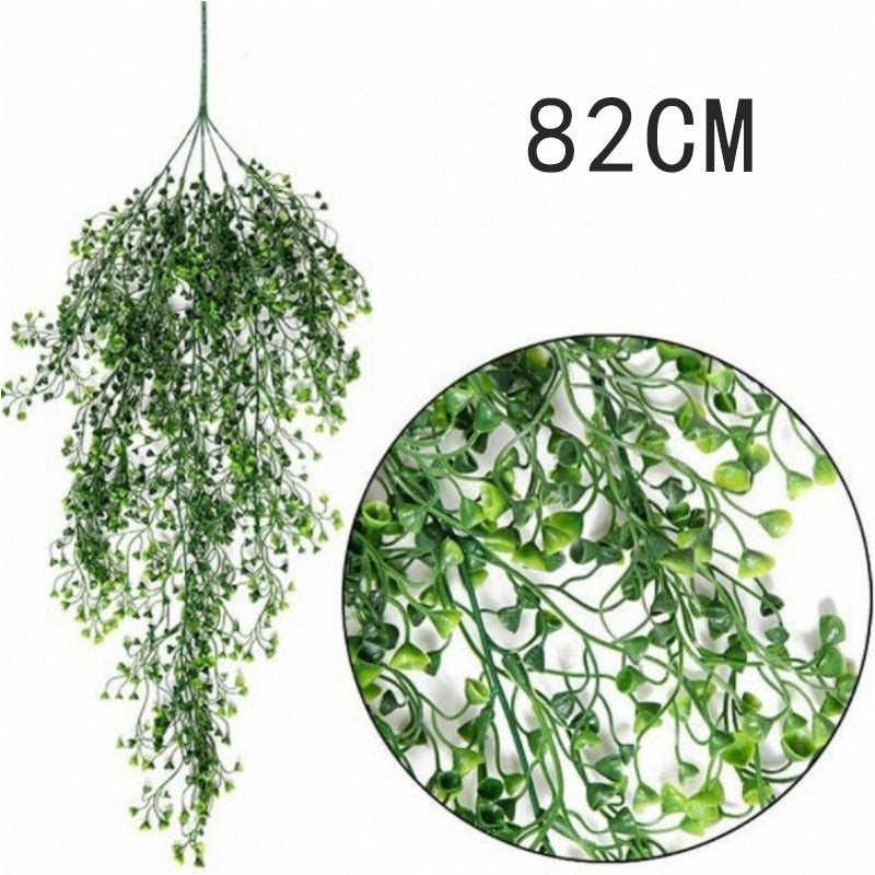 Artificial Plant Persian Fern Leaves Vines Room Home Garden Decoration Accessories Wedding Party Wall Hanging Balcony Decoration