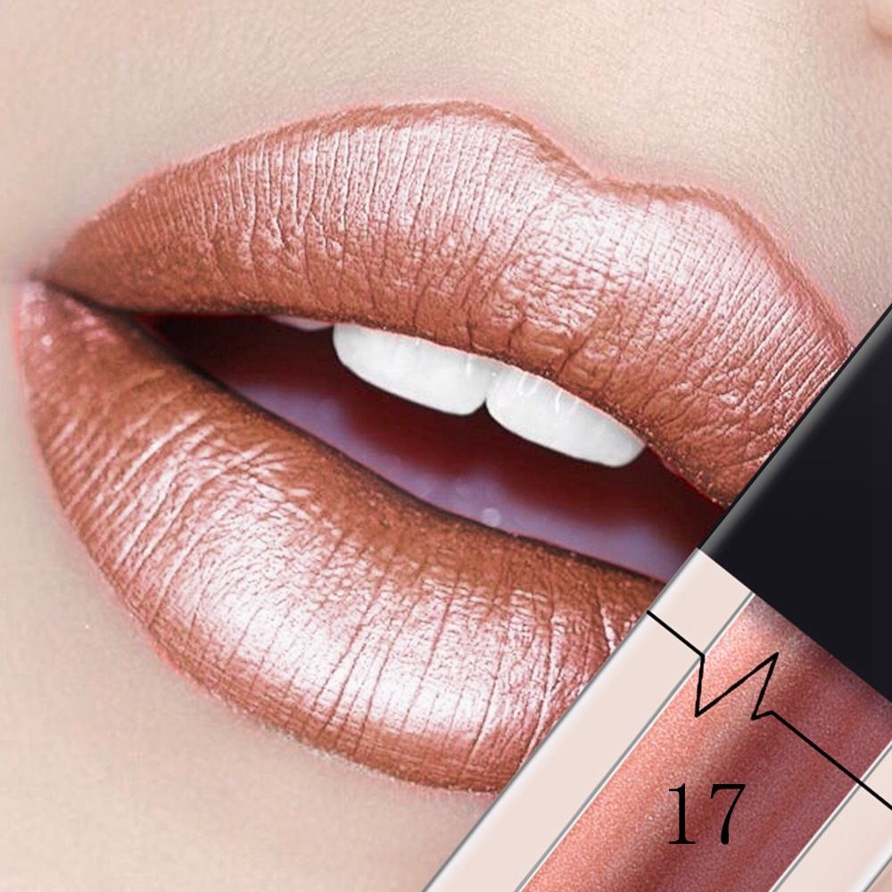 24 Colors Metallic Matte Lipgloss Not Fade Not Stick Cup Mouth Lipstick Mositurizing Waterproof Longlasting Sexy Lip Makeup