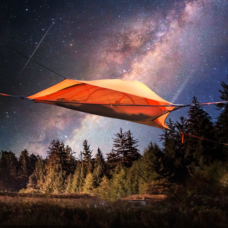 Outdoor Aerial Hammock Multi-person Triangle Portable Camping Hammock Supplies Garden Furniture Sets Tent Hammocks Equipment Net