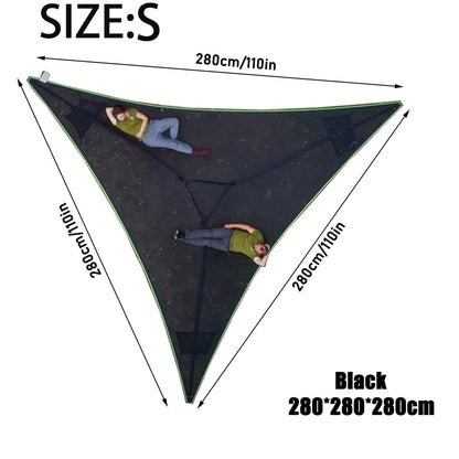 Outdoor Aerial Hammock Multi-person Triangle Portable Camping Hammock Supplies Garden Furniture Sets Tent Hammocks Equipment Net