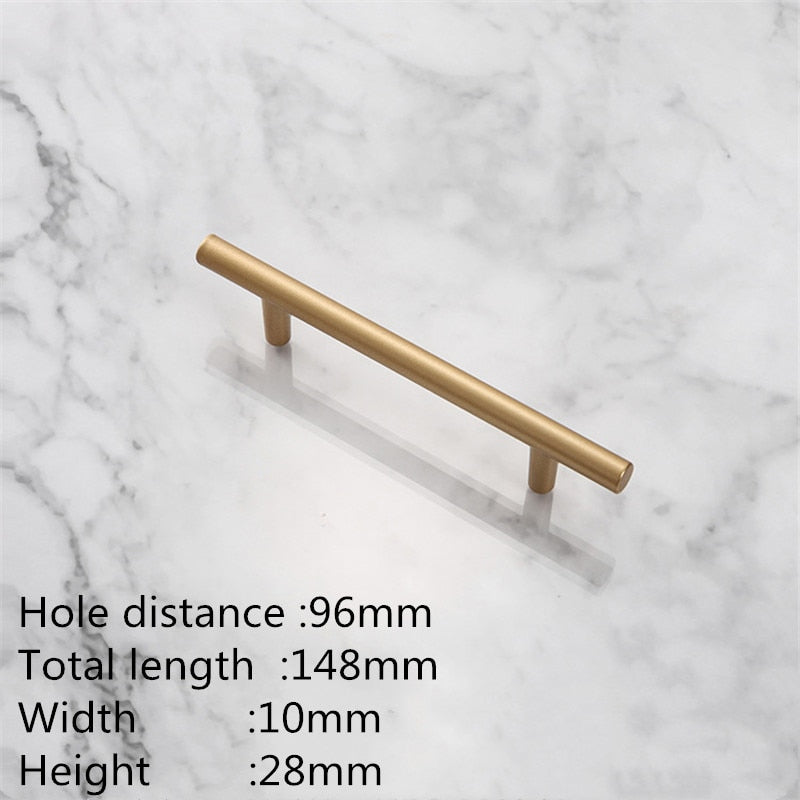 KK&FING European Simple Black Kitchen Furniture Handles Matte Gold Aluminum Alloy Cabinet Drawer Pulls Furniture Handle Hardware
