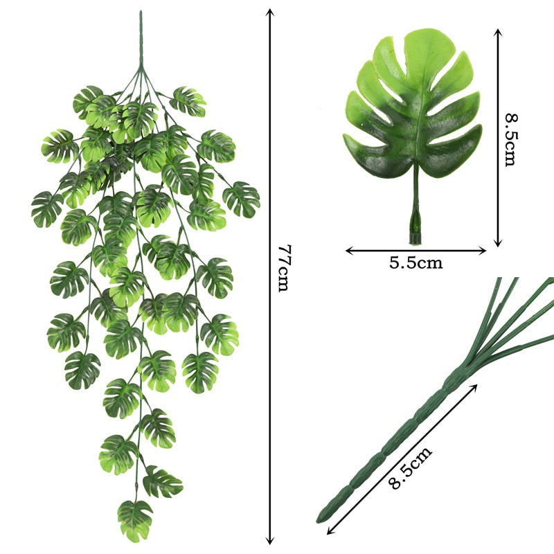 Artificial Plant Persian Fern Leaves Vines Room Home Garden Decoration Accessories Wedding Party Wall Hanging Balcony Decoration