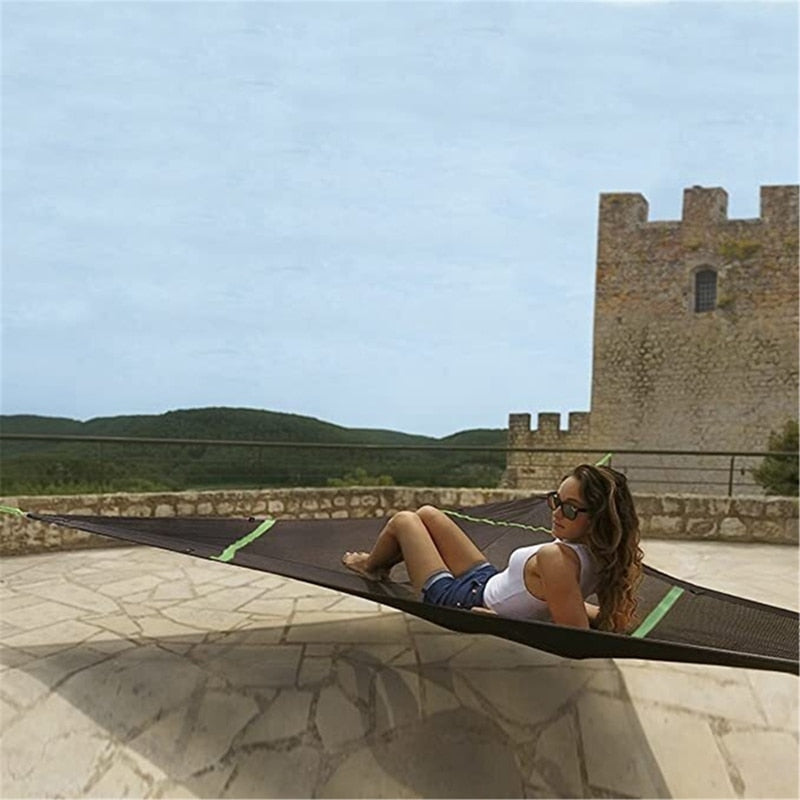 Outdoor Aerial Hammock Multi-person Triangle Portable Camping Hammock Supplies Garden Furniture Sets Tent Hammocks Equipment Net