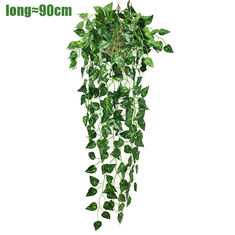 Artificial Plant Persian Fern Leaves Vines Room Home Garden Decoration Accessories Wedding Party Wall Hanging Balcony Decoration