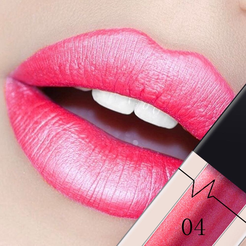 24 Colors Metallic Matte Lipgloss Not Fade Not Stick Cup Mouth Lipstick Mositurizing Waterproof Longlasting Sexy Lip Makeup