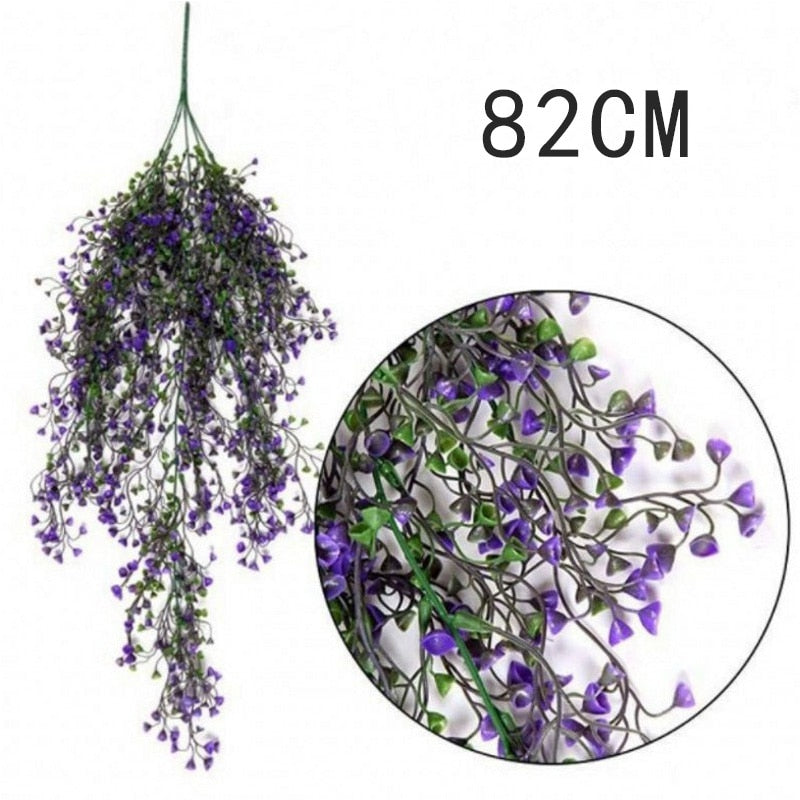 Artificial Plant Persian Fern Leaves Vines Room Home Garden Decoration Accessories Wedding Party Wall Hanging Balcony Decoration
