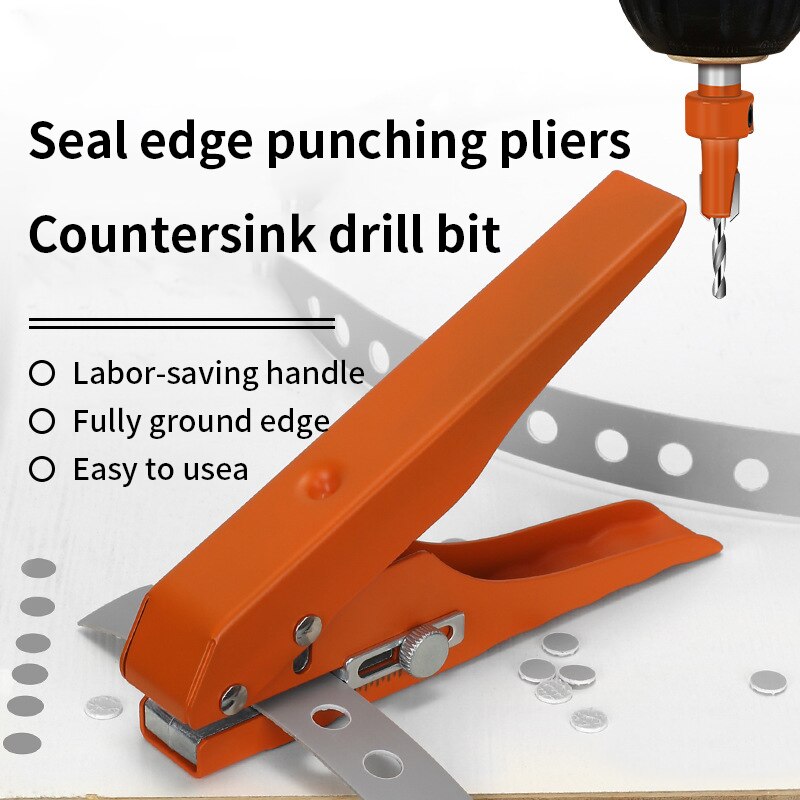 8 10 12 15mm Edge Banding Punch Pliers Iron Manual Masking Drill Bit Screw Hole Accessories Woodworking Home Improvement Tools
