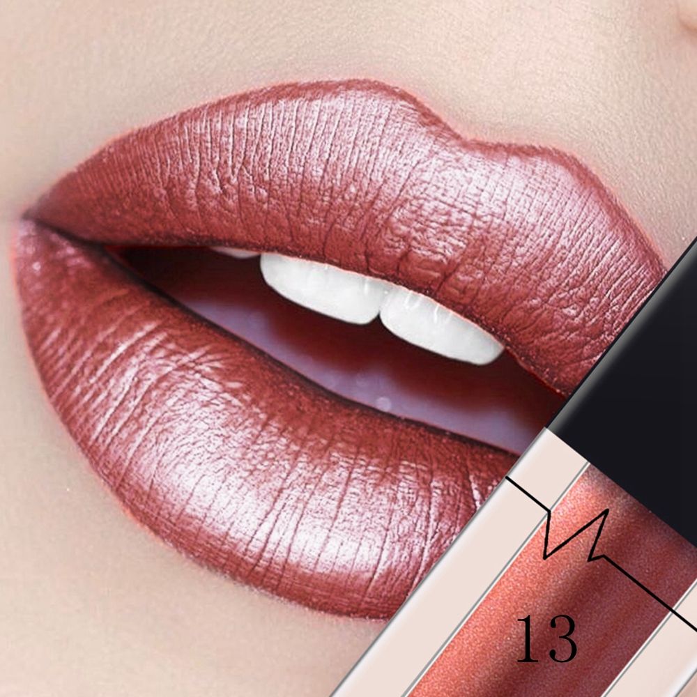 24 Colors Metallic Matte Lipgloss Not Fade Not Stick Cup Mouth Lipstick Mositurizing Waterproof Longlasting Sexy Lip Makeup