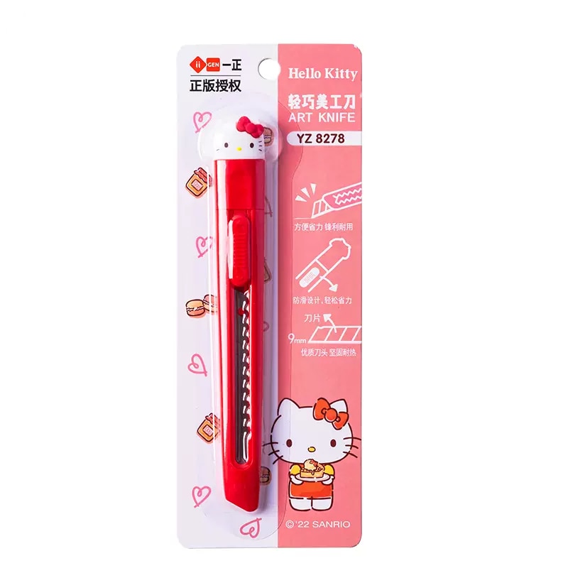 Sanrio Hello Kitty Knife Melody Creative Cartoon Cute Art Knife Portable Student Art Cutting Hello Kitty Cat Express Unpacking