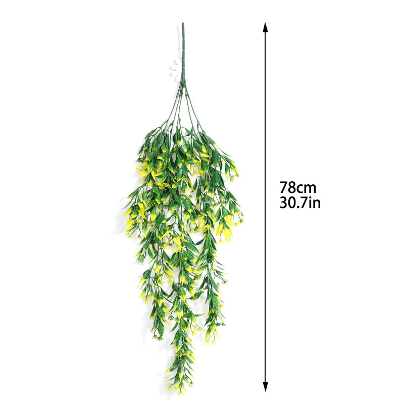 Artificial Plant Persian Fern Leaves Vines Room Home Garden Decoration Accessories Wedding Party Wall Hanging Balcony Decoration