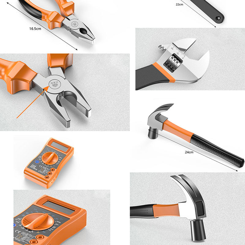 Home Improvement and Tools Set with Drill Tool Box Professional Hand Power Tools Set Electrician Complete Tool Kit Full Toolbox