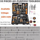 Home Improvement and Tools Set with Drill Tool Box Professional Hand Power Tools Set Electrician Complete Tool Kit Full Toolbox