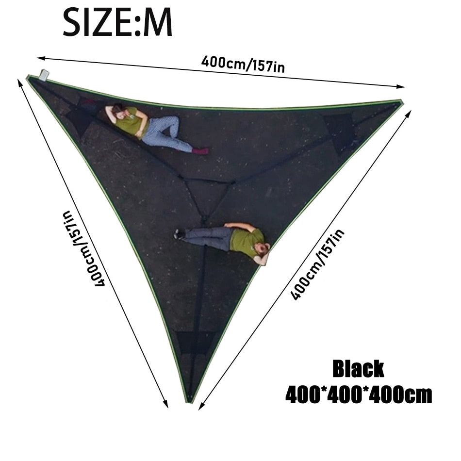 Outdoor Aerial Hammock Multi-person Triangle Portable Camping Hammock Supplies Garden Furniture Sets Tent Hammocks Equipment Net