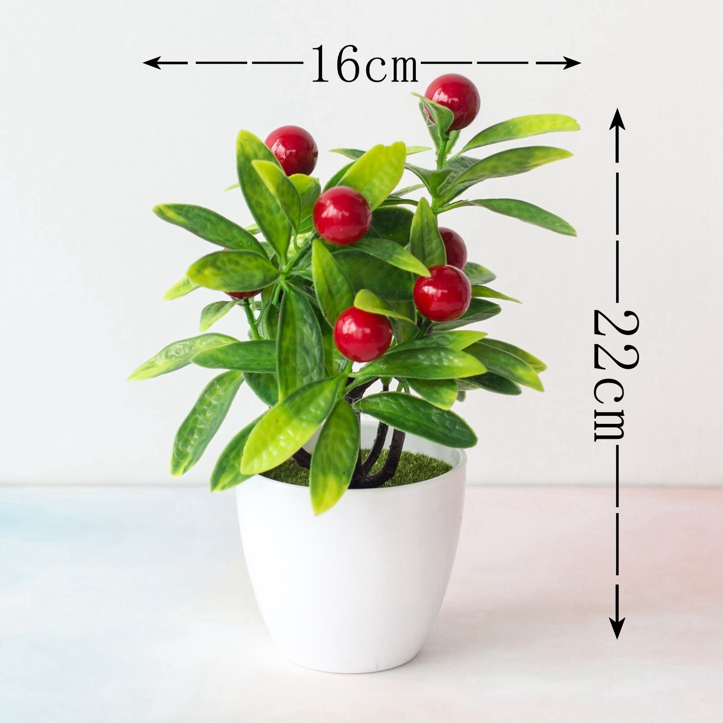 Artificial Plant Bonsai Plastic Small Tree Pot Fake Plant Flower Potted Ornaments for Home Room Table Garden Hotel Decoration