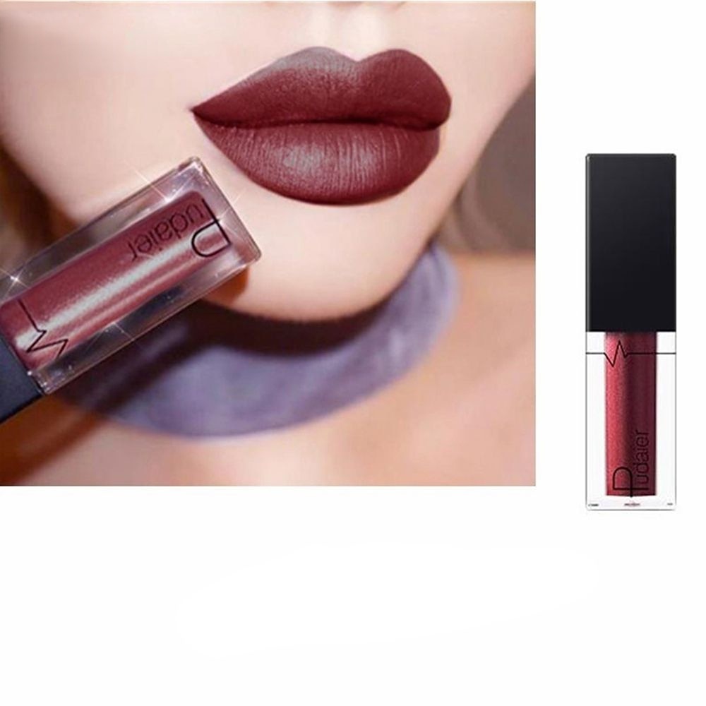 24 Colors Metallic Matte Lipgloss Not Fade Not Stick Cup Mouth Lipstick Mositurizing Waterproof Longlasting Sexy Lip Makeup