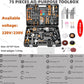 Home Improvement and Tools Set with Drill Tool Box Professional Hand Power Tools Set Electrician Complete Tool Kit Full Toolbox
