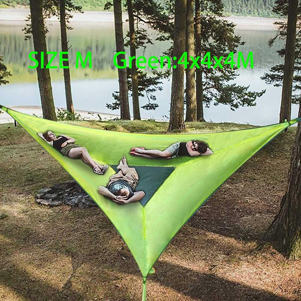 Outdoor Aerial Hammock Multi-person Triangle Portable Camping Hammock Supplies Garden Furniture Sets Tent Hammocks Equipment Net