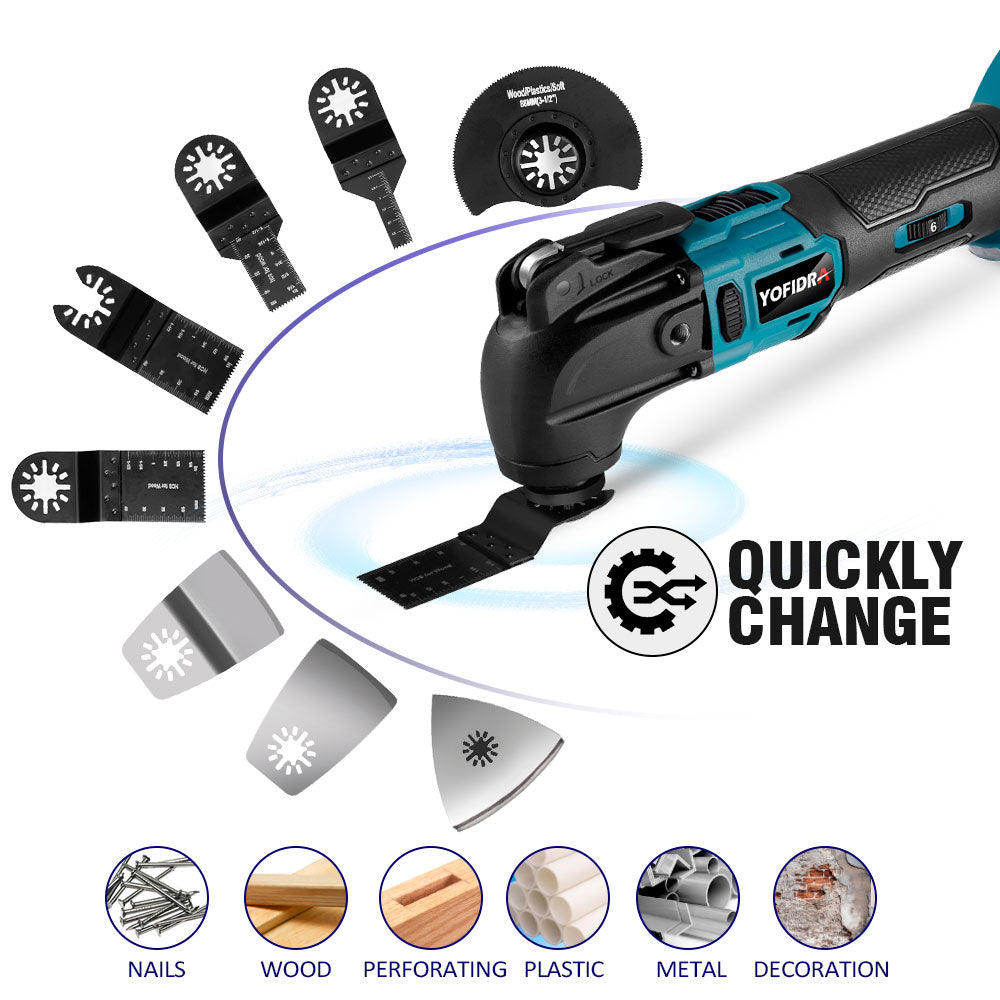 Electric Oscillating Multi-Tools Brushless Variable Speed Renovator DIY home improvement Power Tool For Makita 18V Battery