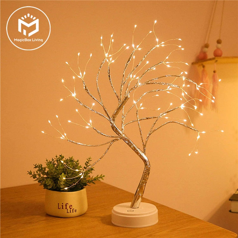 LED Night Light Mini Christmas Tree Copper Wire