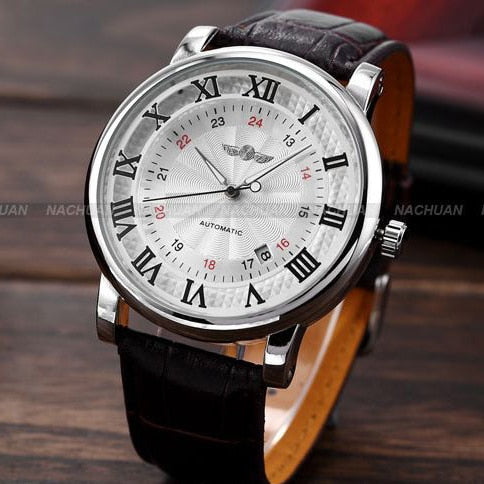 Mechanical Calendar Leather Watch