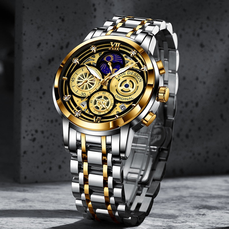 Luxury Sports Chronograph Quartz Watch