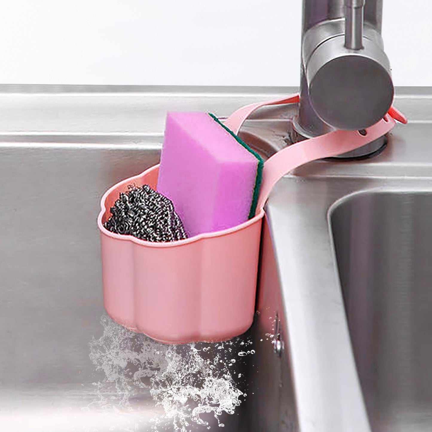 Portable Home Kitchen Hanging Drain Shelf Bag Basket Bath Storage Tools Sink Holder sink organizer  kitchen and bathroom items