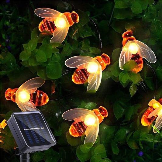 Solar String Light 20 LED Cute Bee Outdoor Light